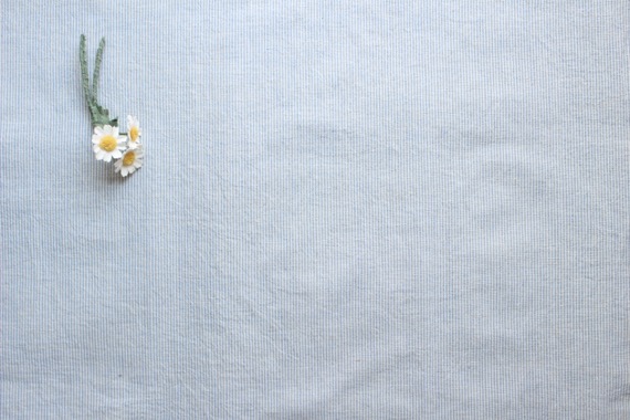 JCL綿麻ストライプ ブルー